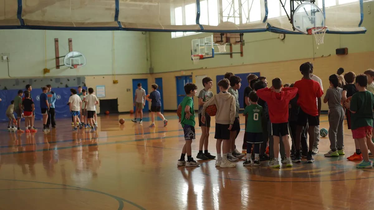 Basketball clinic in session